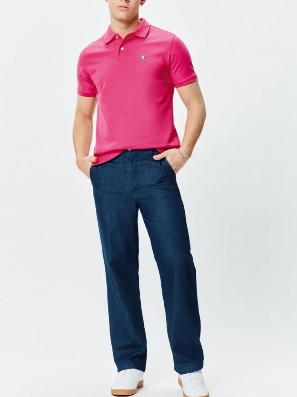 NWT Psycho Bunny Pink Polo Pima Cotton Shirt size 2/ XS